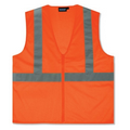 S363 Aware Wear Class 2 Mesh Hi-Viz Orange Economy Vest w/ Zipper (Medium)